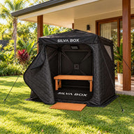 Silva Box Retreat beneath a veranda