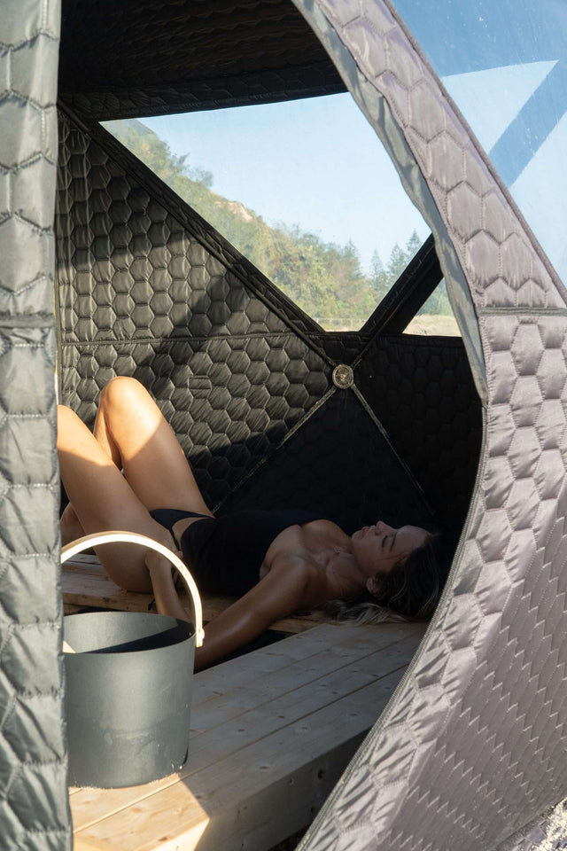 Silva sauna 180 degree windows